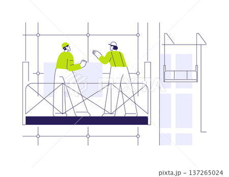 Working cradle abstract concept vector illustration. 137265024