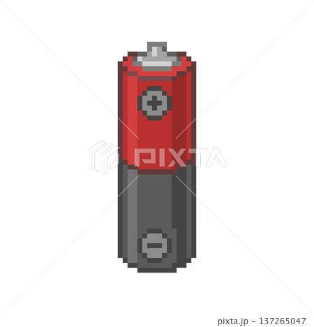 電池のピクセルイラストレーション 137265047