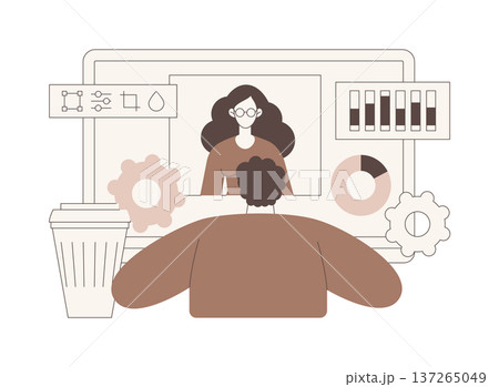 Photo editing software isolated cartoon vector illustrations. Photo editing software isolated cartoon vector illustrations. 137265049