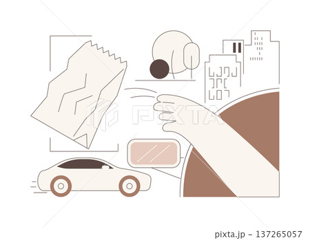 Waste problem isolated cartoon vector illustrations. 137265057