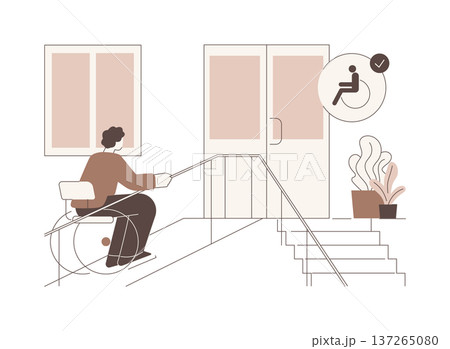 Access ramp isolated cartoon vector illustrations. 137265080