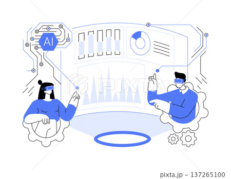 Augmented Reality for Team Training abstract concept vector illustration. Augmented Reality for Team Training abstract concept vector illustration. 137265100