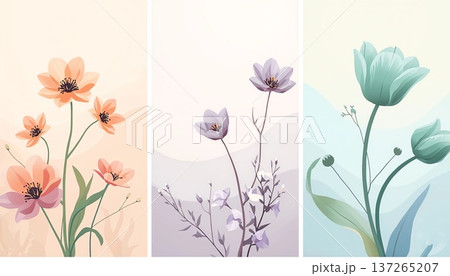 soft translucent petals with smooth gradient blending in peach 137265207