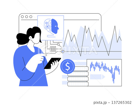 AI in Stock Trading abstract concept vector illustration. AI in Stock Trading abstract concept vector illustration. 137265302