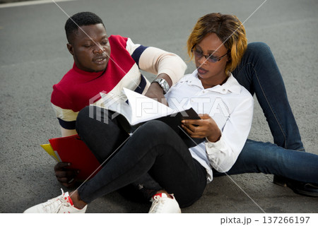 young students after classes. young students after classes. 137266197