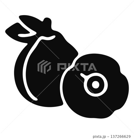Black and white icon of a poppy flower and a round poppy seed pod, vector illustration Black and white icon of a poppy flower and a round poppy seed pod, vector illustration 137266629