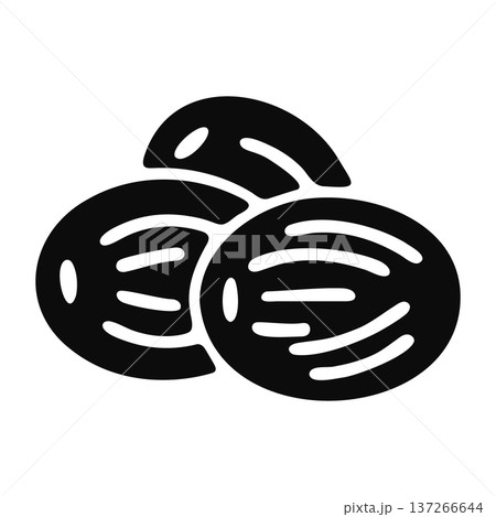 Black silhouette icon of three dates, isolated on white background 137266644