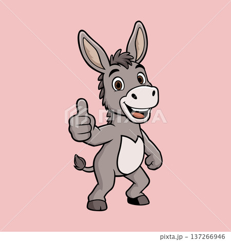donkey mascot illustration logo vector design template simple and modern 137266946