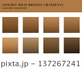 高級ブロンズグラデーション背景セット（8色カラーバリエーション） 137267241