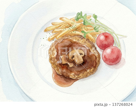 ハンバーグのイラスト ハンバーグのイラスト 137268024