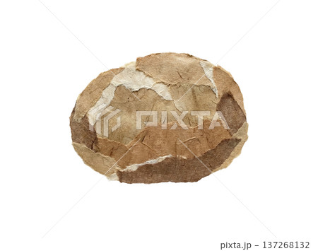 じゃがいものイラスト 和紙 切り絵風 じゃがいものイラスト 和紙 切り絵風 137268132