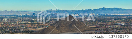Aerial Lone Mountain Las Vegas Strip Panorama Urban Nevada Aerial Lone Mountain Las Vegas Strip Panorama Urban Nevada 137268170
