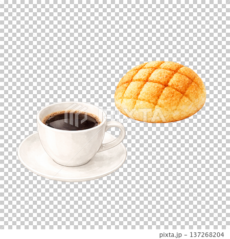 ーヒーとパンのセット 水彩イラスト 朝食 カフェメニュー ベーカリー素材 ーヒーとパンのセット 水彩イラスト 朝食 カフェメニュー ベーカリー素材 137268204