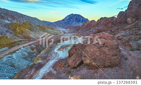 Lava Butte Mountain Desert Landscape Near Las Vegas Nevada Scenic Valley 137268391