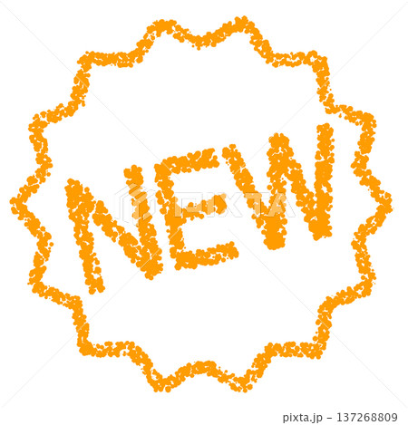 クレヨン素材 手描きのスタンプ風文字 NEW クレヨン素材 手描きのスタンプ風文字 NEW 137268809