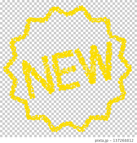 クレヨン素材 手描きのスタンプ風文字 NEW クレヨン素材 手描きのスタンプ風文字 NEW 137268812