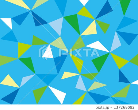 幾何学模様 三角形 ブルー 幾何学模様 三角形 ブルー 137269082