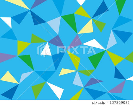 幾何学模様 三角形 ブルー 幾何学模様 三角形 ブルー 137269083