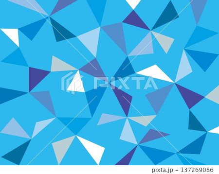 幾何学模様 三角形 ブルー 幾何学模様 三角形 ブルー 137269086