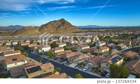 Aerial Lone Mountain Residential Neighborhood Las Vegas Housing Development Aerial Lone Mountain Residential Neighborhood Las Vegas Housing Development 137269334
