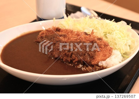 日本食 豚カツ料理・豚カツ定食 かつ丼 カツカレー・日本観光旅行の素材 137269507