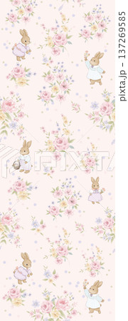 Dreamy Pastel Watercolor Floral Blossom Garden Landscape Elegant Phone Wallpapers 137269585