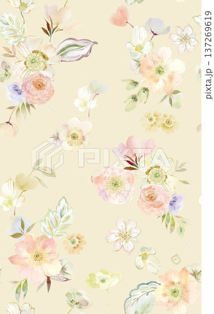 Dreamy Pastel Watercolor Floral Blossom Garden Landscape Elegant Phone Wallpapers Dreamy Pastel Watercolor Floral Blossom Garden Landscape Elegant Phone Wallpapers 137269619