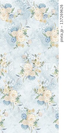 Dreamy Pastel Watercolor Floral Blossom Garden Landscape Elegant Phone Wallpapers 137269626