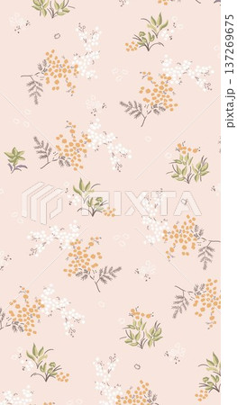 Dreamy Pastel Watercolor Floral Blossom Garden Landscape Elegant Phone Wallpapers 137269675