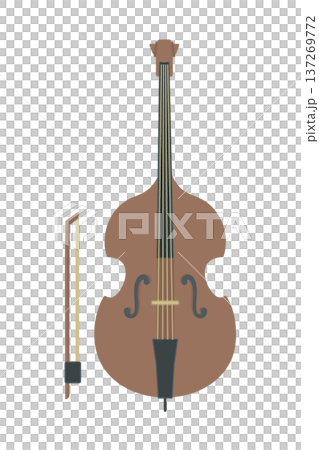 Simple double bass icon 137269772
