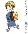 交通安全のランドセルをかついだ小学生のイラスト 137270248