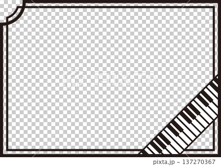 鍵盤のシンプルなフレーム・横長 137270367