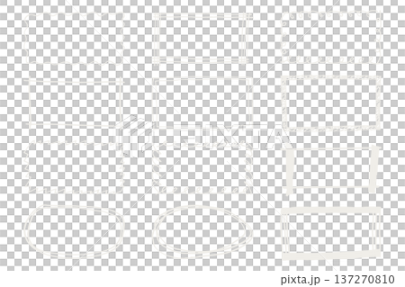 手描きの囲み枠 フリーハンド装飾素材 137270810