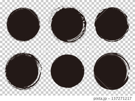 墨で描かれた丸 墨で描かれた丸 137271217