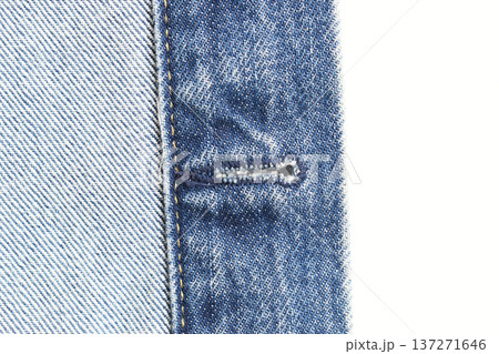 blue denim shirt texture isolated on white background, jean fashion style blue denim shirt texture isolated on white background, jean fashion style 137271646