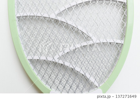 green mosquito swatter isolated on white background green mosquito swatter isolated on white background 137271649