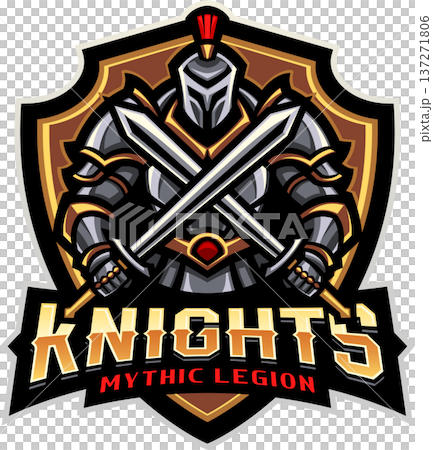 Knights esport mascot logo design 137271806