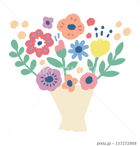 北欧風の花束イラスト 北欧風の花束イラスト 137272008