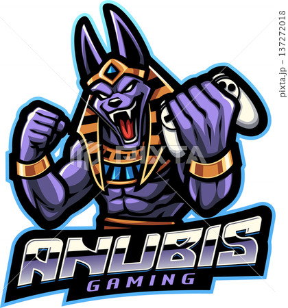 Anubis gaming esport mascot logo design 137272018