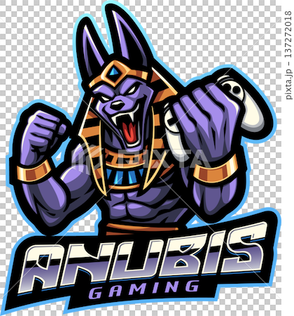 Anubis gaming esport mascot logo design 137272018