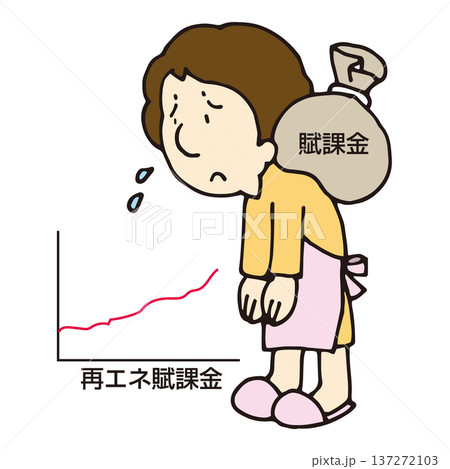 再エネ賦課金が電気代大きくのしかかる 137272103