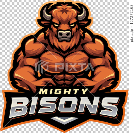 Mighty bisons esport mascot logo design Mighty bisons esport mascot logo design 137272168