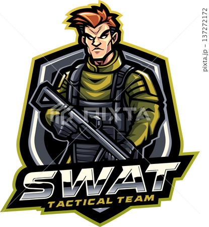 Swat esport mascot logo design 137272172