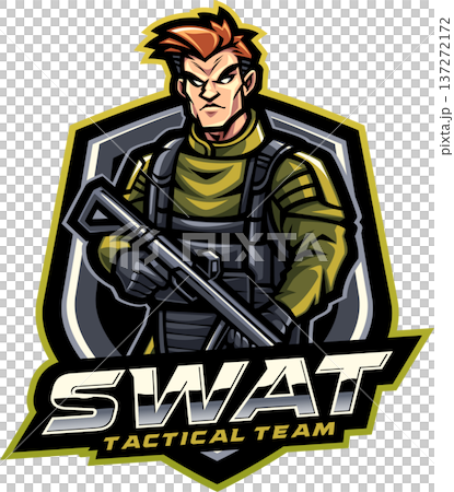 Swat esport mascot logo design 137272172