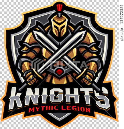 Knights esport mascot logo design 137272323