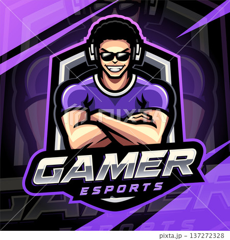 Gamers esport mascot logo design 137272328