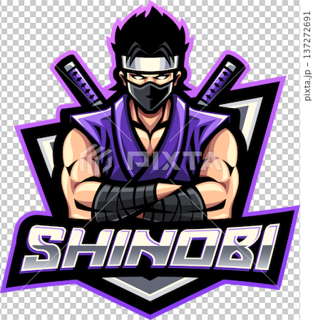 Shinobi esport mascot logo design 137272691