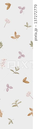 watercolor painting of leaf and flowers watercolor painting of leaf and flowers 137272770