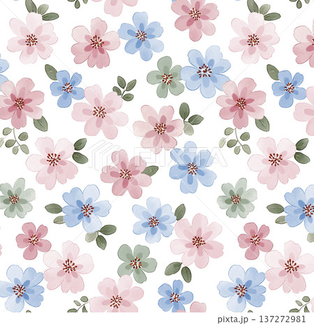 Delicate Pastel Floral Watercolor Wallpaper Designs With Soft Romantic Blooms And Gentle Botanical Patterns 137272981