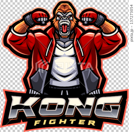 Kong fighter esport mascot logo design Kong fighter esport mascot logo design 137273054